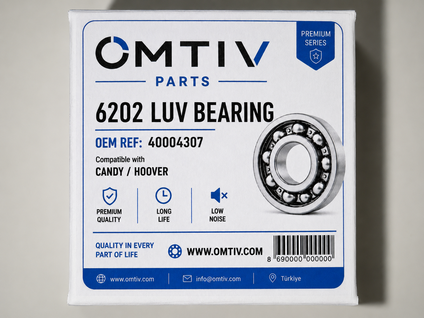 Omtiv Parts 6202 LUV rulman ambalajı